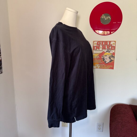 Wrangler Navy Blue Long Sleeve Work Heavy Duty Shirt - Picture 7 of 12